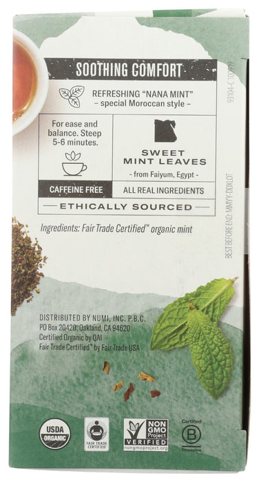 NUMI TEAS: Organic Moroccan Mint Herbal Tea, 18 bg