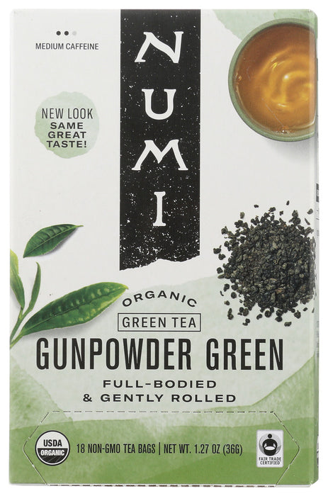 NUMI TEAS: Organic Gunpowder Green Tea, 18 bg
