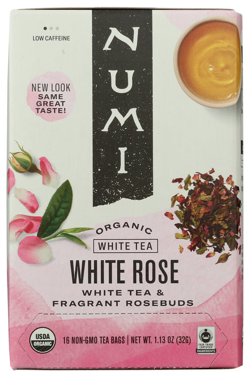 NUMI TEAS: Organic White Tea White Rose, 16 bg