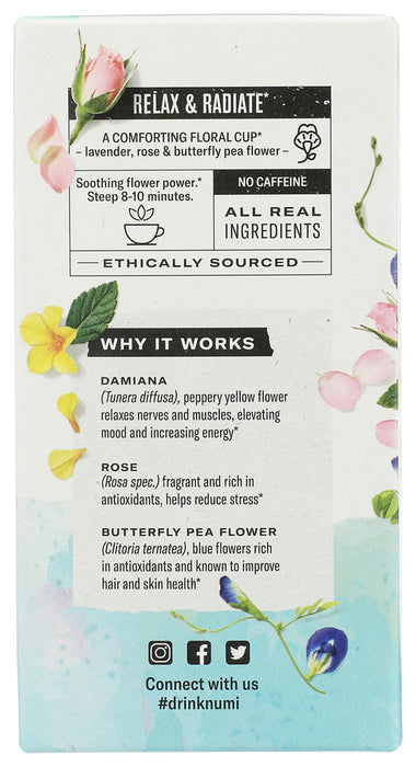 NUMI TEAS: Damiana Relax Tea 16Pc, 0.96 oz