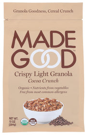 There's no skimping when it comes to the organic dark cocoa we toss with our granola. Yummy and nutritious, dark chocolate contains cocoa flavanols that lower blood pressure and reduce the risk of diabetes.