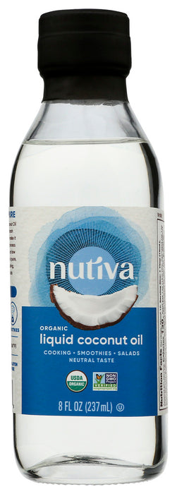 NUTIVA: Organic Liquid Coconut Oil, 8 oz