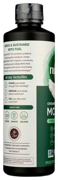 NUTIVA: Organic Mct Oil, 16 oz