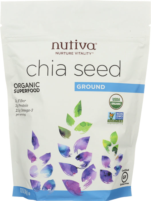 NUTIVA: Organic Superfood Ground Chia Seed, 12 oz
