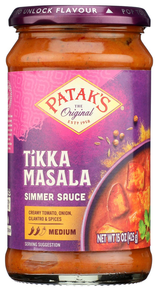 
Patak's® Tikka Masala Simmer Sauce is a medium spiced curry sauce inspired by northern Indian cuisine in the Punjabi region. This tangy sauce has a complex spice blend to bring your authentic curry dish together in just a few minutes.
