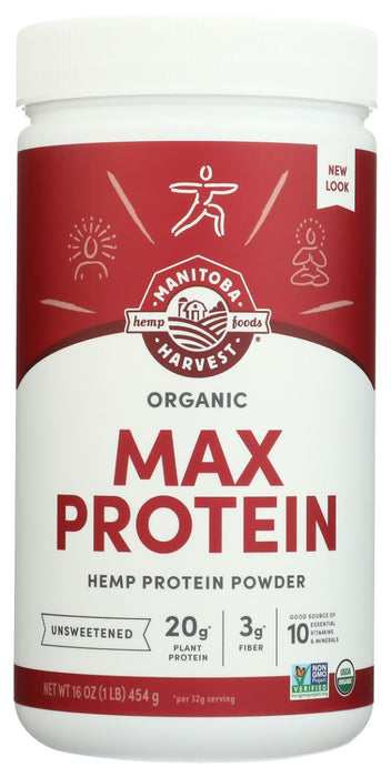 With 20 grams of protein per 32-gram serving, Hemp Yeah! Organic Max Protein, Unsweetened, is the perfect plant-based protein, offering all essential amino acids (great for athletes, vegans, and vegetarians). It's mild tasting with a creamy texture that's delicious when added to your favourite smoothie recipe. Try blending with a banana, peanut butter and almond milk for a super treat!