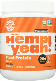 NEW Hemp Yeah! Plant Protein Blend Unsweetened is a delicious blend of organic hemp and pea protein. It's packed with 20 grams of organic plant-based protein, 2 grams of omegas-3 and 6, and 2 grams of fibre per serving.
Hemp Yeah! Plant Protein Blend tastes great when simply mixed with your favourite non-dairy beverage. Just shake well and enjoy nutrition on the go. Got more time? Blend with some greens and berries for a super treat.