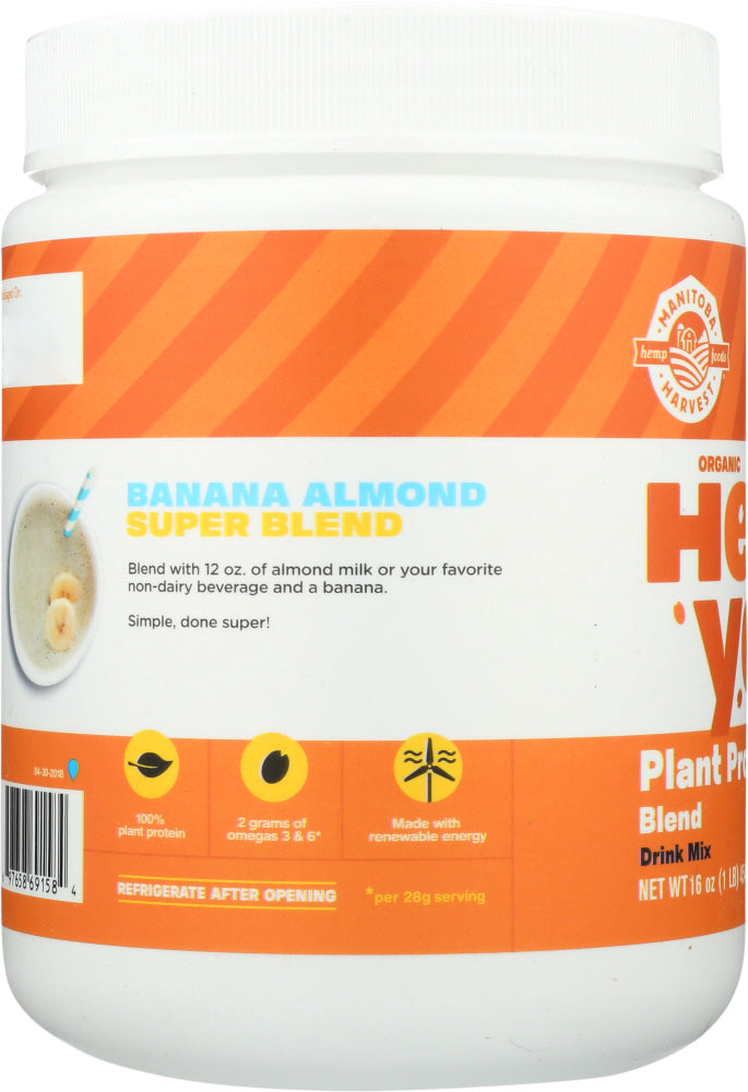 MANITOBA HARVEST: Unsweetened Protein Powder Plant, 16 oz