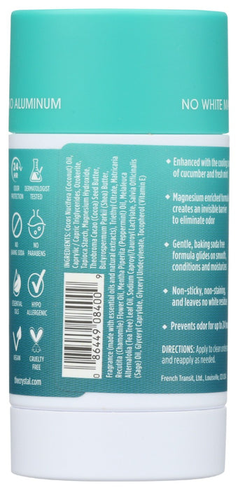 CRYSTAL BODY DEODORANT: Deodorant Cucumber Mint, 2.5 OZ