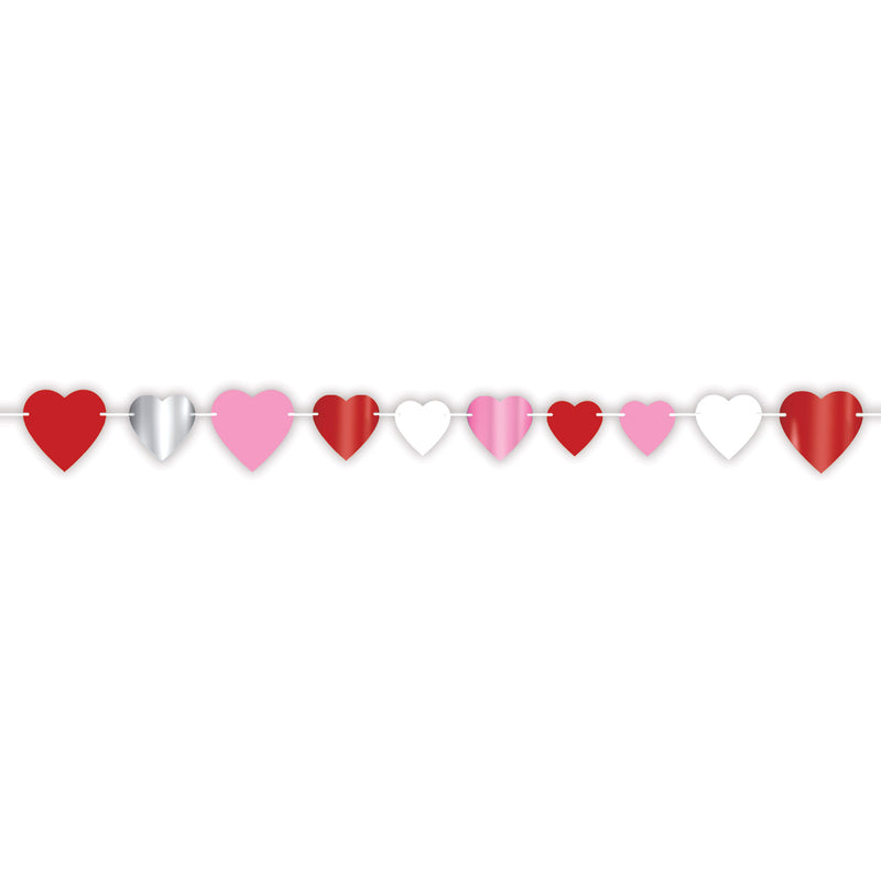 Heart Streamer – 7" x 6' – (1/Pkg) by Beistle for Valentines Streamers