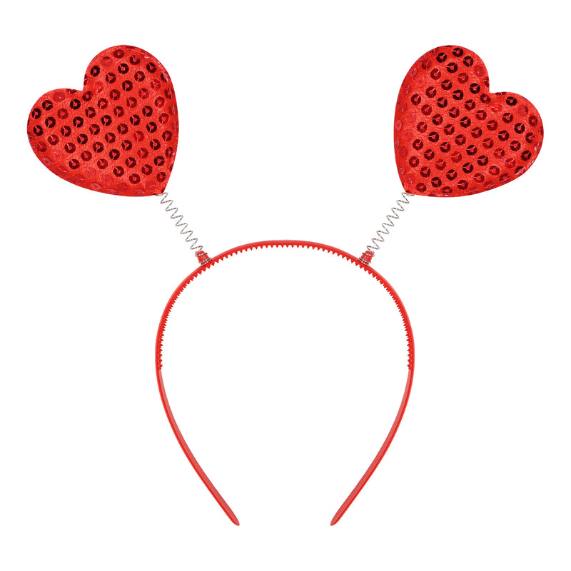 Sequined Heart Boppers – (1/Card) by Beistle for Valentines Boppers and Headbands