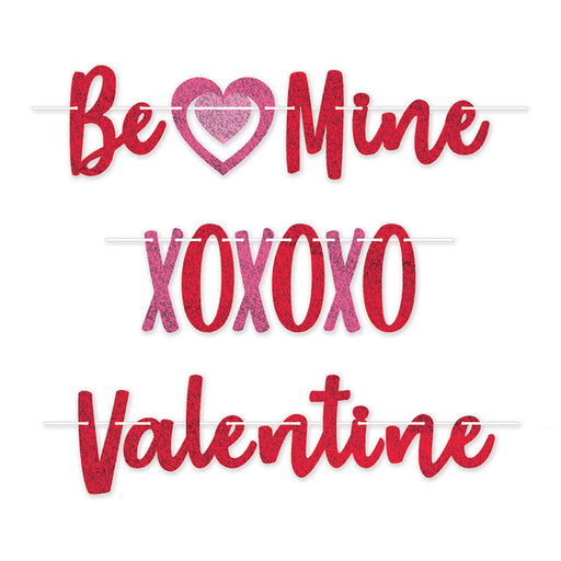 Valentine Streamer Set – 5"–6¾" x 12' – (1/Pkg) by Beistle for Valentines Streamers