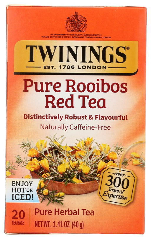 TWINING TEA: Pure Rooibos Red Tea, 20 bg