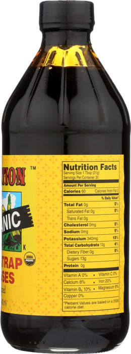PLANTATION: Organic Blackstrap Molasses, 15 oz
