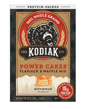 Kodiak Buttermilk Power Cakes are carefully crafted with 100% whole grains and 14 grams of protein per serving to give you the great-tasting nourishment you need to take on the day.