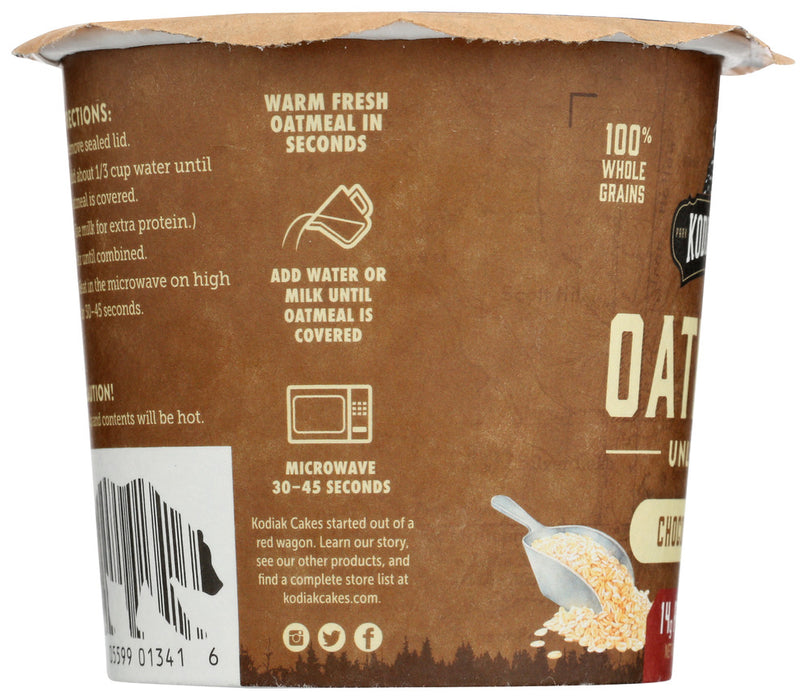 KODIAK: Oatmeal Cup Unleashed Chocolate Chip, 2.12 oz