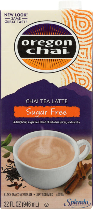 OREGON CHAI: Tea Chai Latte Sugar Free Original, 32 oz