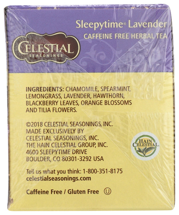 CELESTIAL SEASONINGS: Sleepytime Lavender Tea, 20 bg