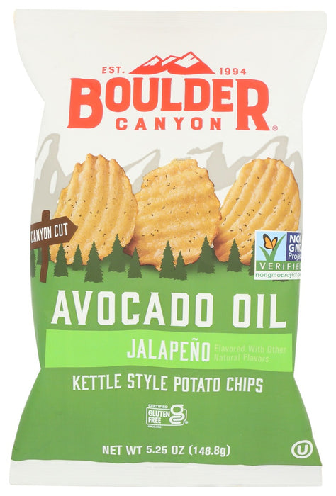 BOULDER CANYON: Jalapeno Avocado Oil Chip, 5.25 oz