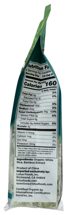 LOTUS FOODS: Gluten Free Organic Jade Pearl Rice, 15 oz