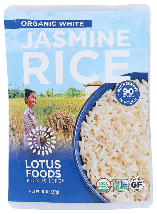 LOTUS FOODS: Rice Jasmine White Org, 8 oz