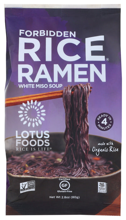 LOTUS FOODS: Rice Ramen with Miso Soup Forbidden, 2.8 oz