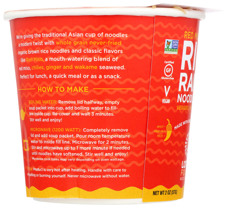 LOTUS FOODS: Red Miso Soup with Brown Rice Ramen, 2 oz