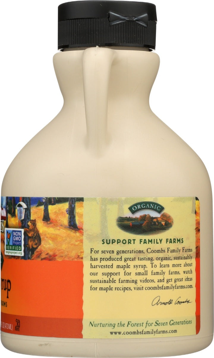 COOMBS FAMILY FARMS: Grade A Amber Color Rich Taste Organic Maple Syrup, 16 oz