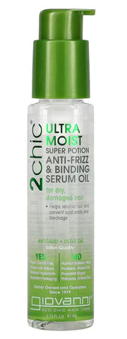 Charged with our own dual moisture complex of avocado + olive oil for dry, damaged hair and normal to dry skin.
Coat strands and fill in imperfections by smoothing tresses, adding texture and helping protect from heat damage and humidity. Use as a treatment and/or styling tool. Ideal for hair that's heat-styled often, and 2chic® to be denied.