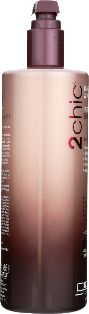 GIOVANNI COSMETICS: 2chic Ultra-Sleek Shampoo Brazilian Keratin & Argan Oil, 24 oz - No Brand For Less 
