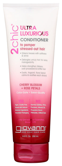 GIOVANNI COSMETICS: 2chic Ultra-Luxurious Conditioner Cherry Blossom & Rose Petals, 8.5 oz