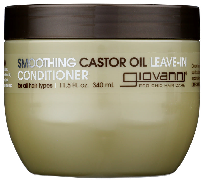 GIOVANNI COSMETICS: Smoothing Castor Oil Leave In Conditioner, 11.5 OZ - No Brand For Less
