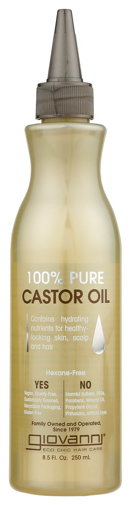 GIOVANNI COSMETICS: Pure Smoothing Castor Oil, 8.5 oz - No Brand For Less