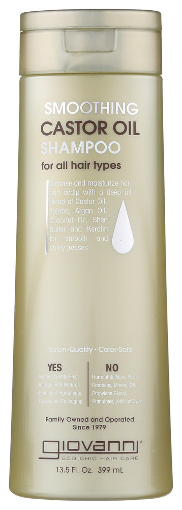 GIOVANNI COSMETICS: Smoothing Castor Oil Shampoo, 13.5 oz - No Brand For Less