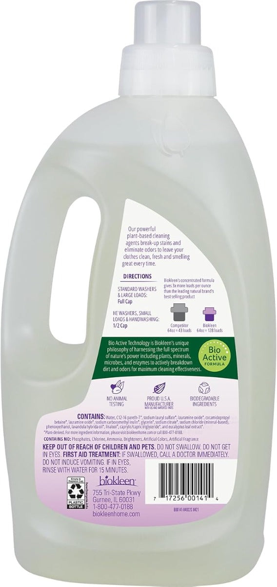 BIO KLEEN: Lavender Lily Laundry Liquid, 64 Oz