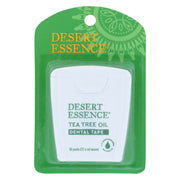 Desert Essence Dental Tape is naturally waxed with beeswax and saturated with inherently antiseptic Tea Tree Oil.