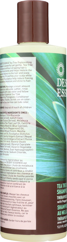 DESERT ESSENCE: Shampoo Tea Tree Replenishing, 12.9 fl oz - No Brand For Less