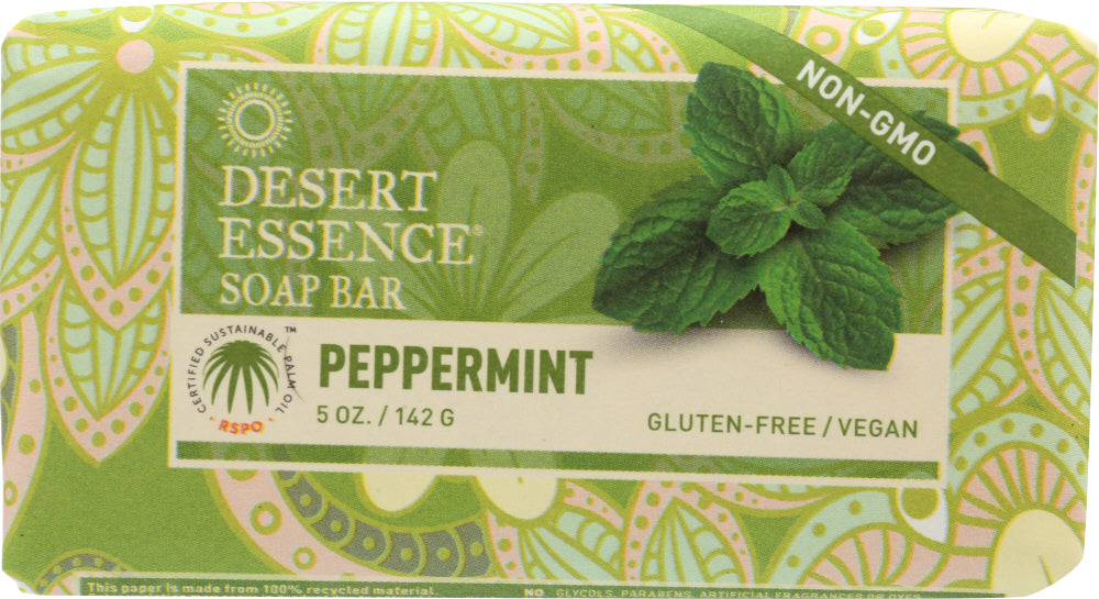 DESERT ESSENCE: Soap Bar Peppermint, 5 oz