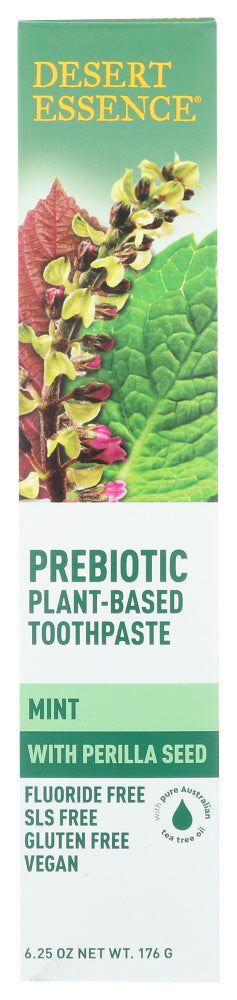 DESERT ESSENCE: Prebiotic Botanical Mint Toothpaste, 6.25 oz - No Brand For Less 