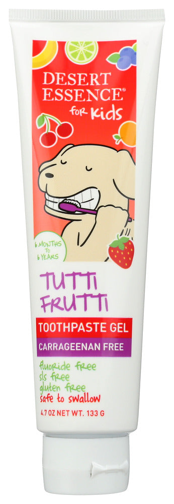 DESERT ESSENCE: Tutti Frutti Gel Toothpaste, 4.7 oz