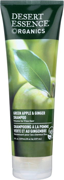 DESERT ESSENCE: Organics Shampoo Green Apple and Ginger, 8 oz - No Brand For Less 