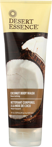 DESERT ESSENCE: Body Wash Coconut, 8 fl oz - No Brand For Less