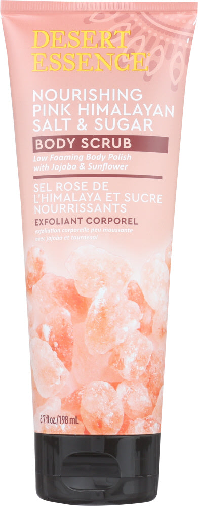 DESERT ESSENCE: Nourishing Pink Himalayan Salt Body Scrub, 6.7 oz - No Brand For Less 
