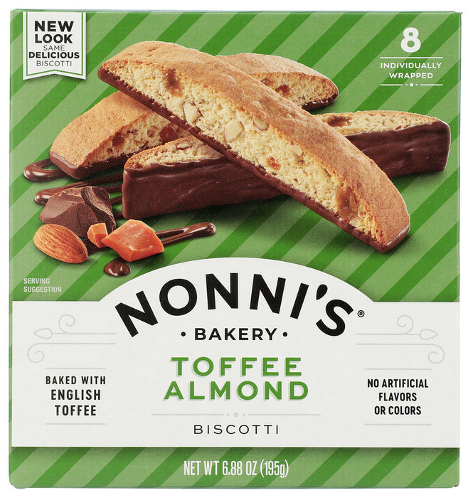 NONNIS: Biscotti Almond Toffee, 6.88 oz