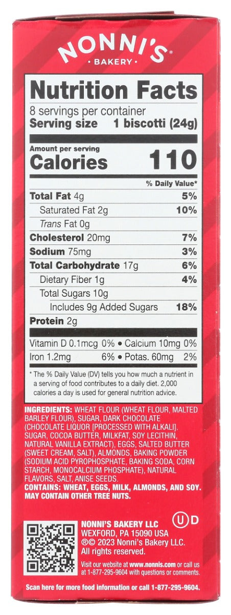 NONNIS: Cioccolati Biscotti, 6.88 oz