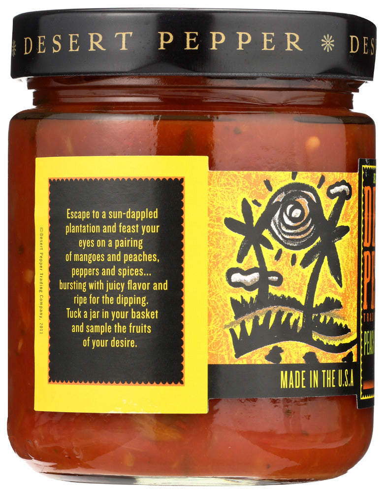 DESERT PEPPER: Peach Mango Medium Hot Salsa, 16 oz