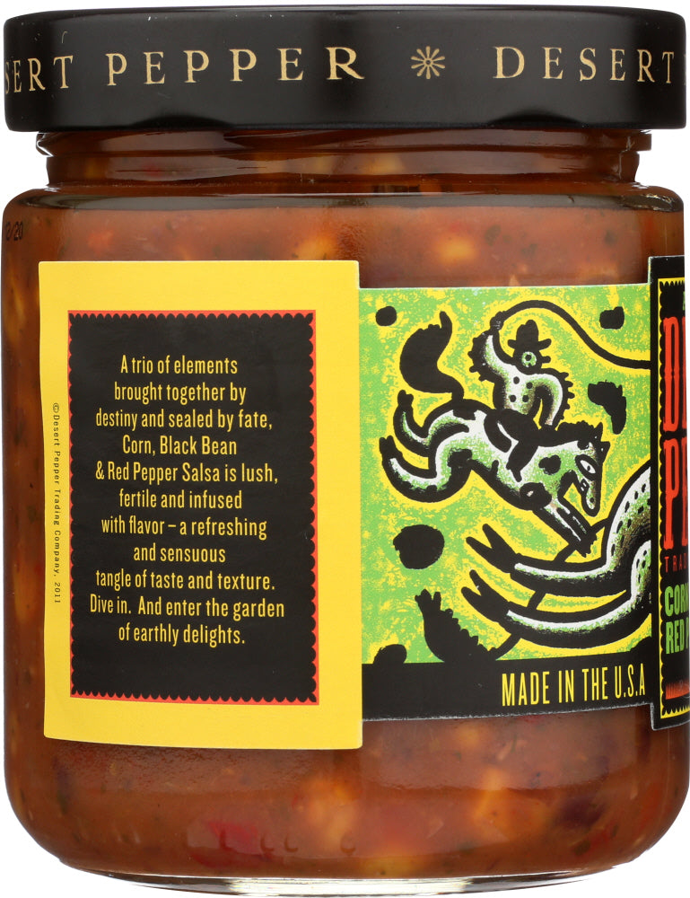 DESERT PEPPER: Salsa Corn Black Bean Red Pepper Medium, 16 oz
