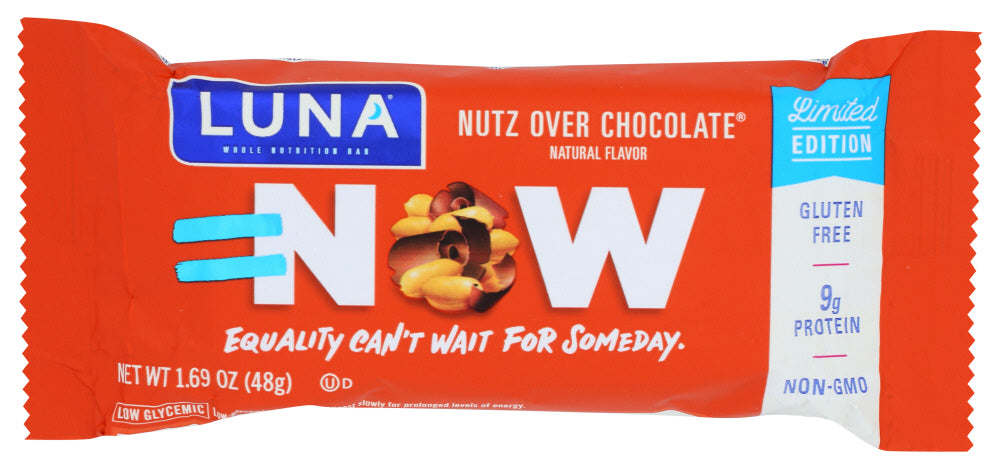 LUNA: Nutz Over Chocolate Nutrition Bar For Women, 1.7 oz