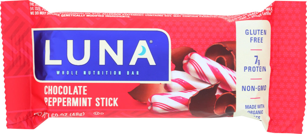 LUNA: Chocolate Peppermint Sticks Nutrition Bar, 1.7 oz