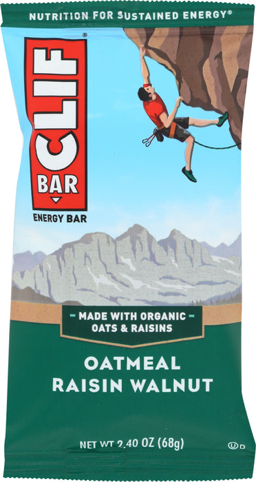 CLIF BAR: Energy Bar Organic Oatmeal Raisin Walnut, 2.4 Oz